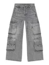 Diesel Cargo Denim Jeans In Blue