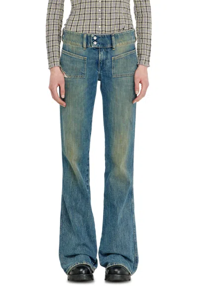 Diesel Jeans Bootcut Taille Basse D-hush In Blue