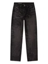 Diesel Relaxed Fit Wide Leg Trousers With Pockets In Brown