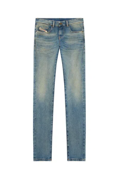 Diesel Mens 1 2019 D-strukt Slim-leg Stretch-denim Jeans In Navy