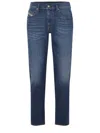 Diesel Logo Patch Denim Jeans In Denim Azzurro