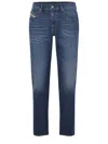 Diesel Logo Patch Denim Jeans In Denim Azzurro