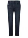 Diesel 2023 D-finitive Low-rise Tapered Jeans In Denim Blu Scuro
