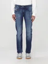 Diesel Denim Trousers With Belt Loops In Blue