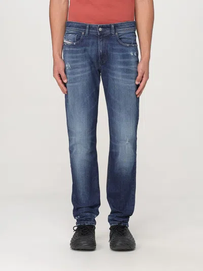 Diesel Denim Trousers With Belt Loops In Red