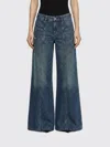 Diesel D-akii Stonewashed Flared Jeans In Blue