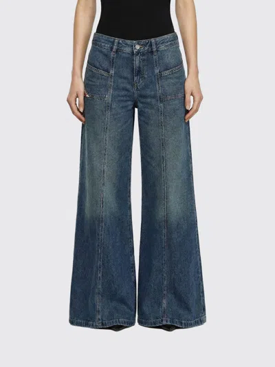 DIESEL DIESEL D-AKII FLARE JEANS IN COTTON DENIM,438917028