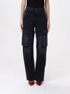 Diesel D-pot-cargo Mid Rise Straight Jeans In Grey