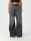 Diesel Jeans  Woman Color Grey In Grau