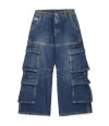 Diesel Dark Faded Straight Jeans In Blue