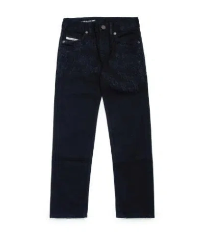 Diesel Kids' 2020 D-viker Straight-leg Jeans In Black