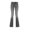 Diesel Five-pocket Design Flared Jeans In Gray