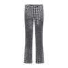 Diesel Houndstooth Pattern Jeans With Flared Leg Design