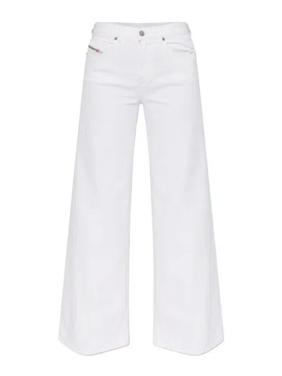 Diesel Jeans In White Cotton With Five Pockets