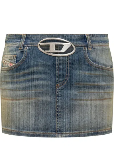 DIESEL DIESEL JEANS MINISKIRT WITH LOGO