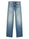 Diesel Relaxed Fit Blue Jeans With Vintage Wash In Multi
