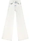 Diesel D-akemi L.32 Wide-leg High-waisted Denim Pants In Multicolor