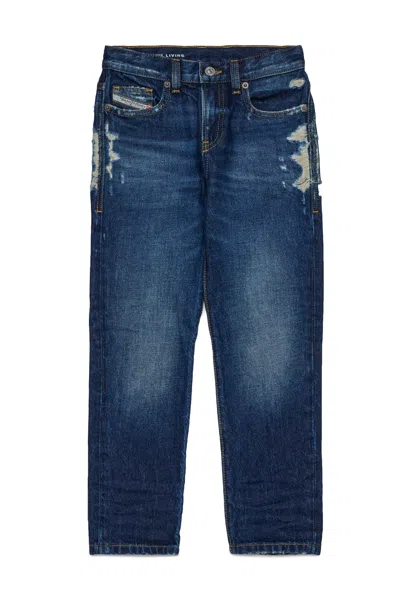 DIESEL JEANS REGULAR BLU SCURO EFFETTO DESTROYED