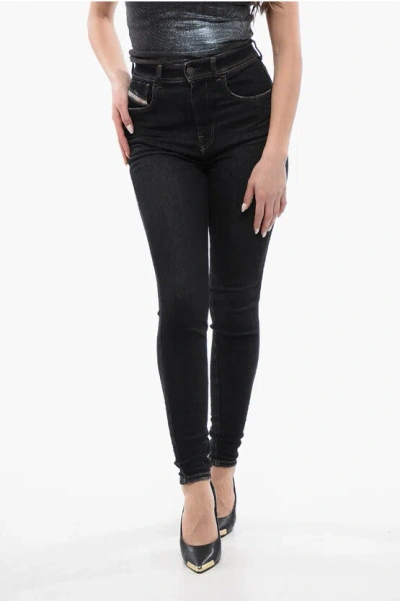 Diesel Jeans Skinny Fit 1984 Slandy A Vita Alta 10cm L32 In Black