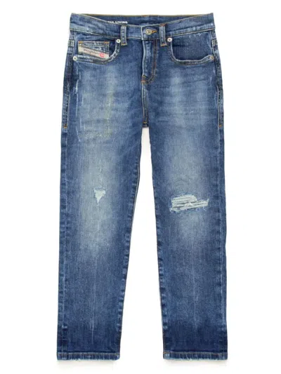 Diesel Kids' Mid-rise Slim-fit Jeans In Blue