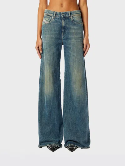 Diesel D-akemi L.30 Denim Pants In Metallic
