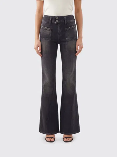 DIESEL DIESEL D-HUSH FLARED COTTON DENIM JEANS