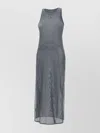 Diesel 'jennifer' Cut Out Mesh Weave Dress In Grey