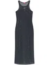 Diesel 'jennifer' Cut Out Mesh Weave Dress In Grey