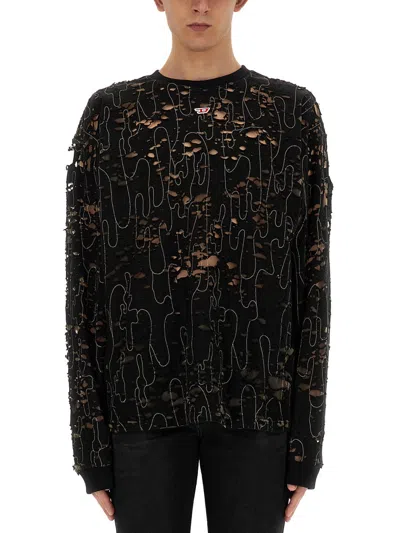 DIESEL DIESEL JERSEY T-BOXT-LS-DEVOR