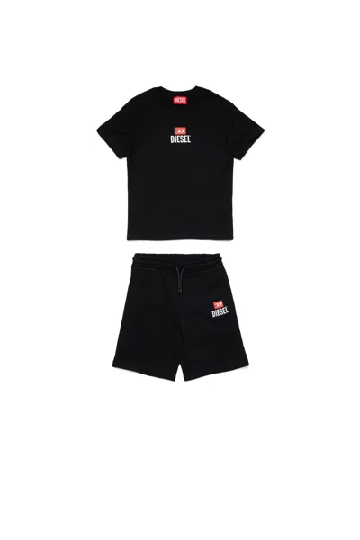 DIESEL SET T-SHIRT E BERMUDA IN JERSEY CON LOGO D DIESEL