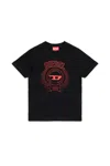 Diesel T-shirt In Jersey Con Logo In Black
