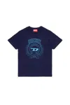 Diesel Jersey T-shirt With Logo In Blue