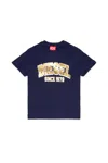 Diesel Jersey T-shirt With Logo In Blue