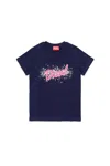 Diesel Logo-print Cotton T-shirt In Blue