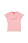 Diesel T-shirt In Jersey Con Logo In Pink