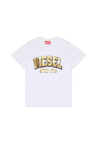 Diesel Jersey T-shirt With Logo In White