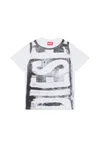 Diesel T-shirt In Jersey Con Maxi Logo  In White