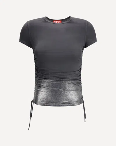 DIESEL JERSEY TOP WITH SIDE DRAWSTRINGS