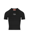 Diesel Women T-uncutie-long-od-q1 Slim T-shirt In Black Organic Jersey In Black