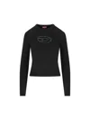 Diesel Cropped Sweatshirt With Distinctive Logo Detail In Black