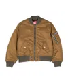 Diesel Jfighters Jacket Shiny Twill Bomber Jacket In Brown