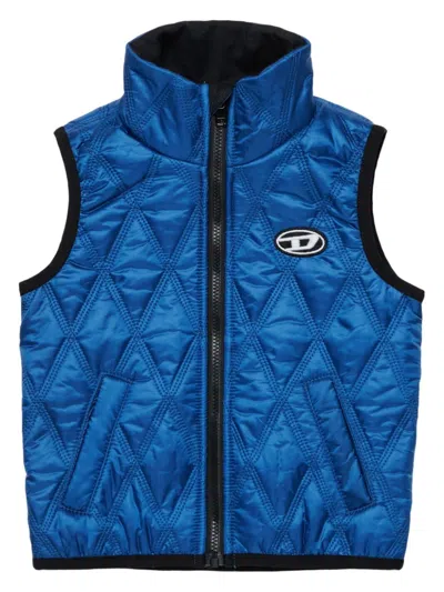 Diesel Babies' Jfokklogonhb Gilet In Blue