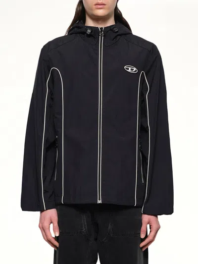 Diesel J-hives Windbreaker In Blue