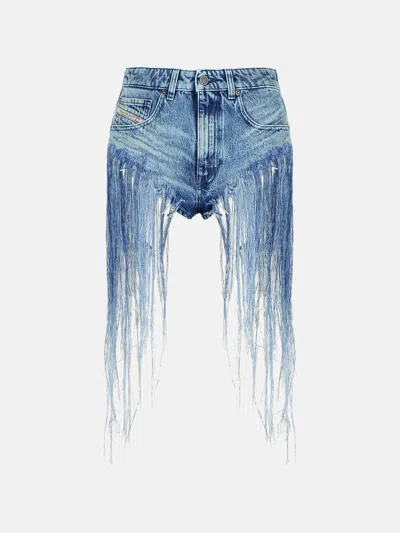 Diesel 'jizz' Light Blue Denim Shorts