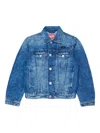 Diesel Kids Blue Jnhill Denim Jacket In Blue