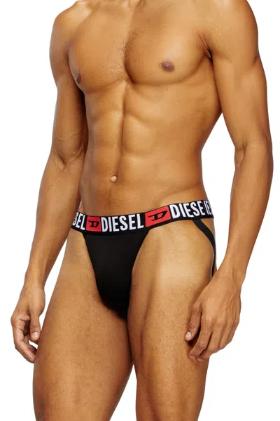DIESEL JOCKSTRAP WITH ALL-OVER LOGO WAIST