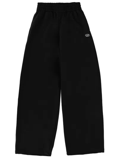 Diesel Wide Leg Jogger Pants P Zenia Od In Black
