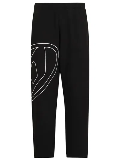 Diesel Mens 9xx P Marky Megoval Brand-embroidered Cotton Jogging Bottoms In Black