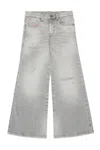 Diesel Joggjeans Flare Grey With Tears In Black