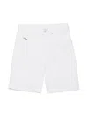 Diesel D-macs-sh-j Logo-patch Shorts In White